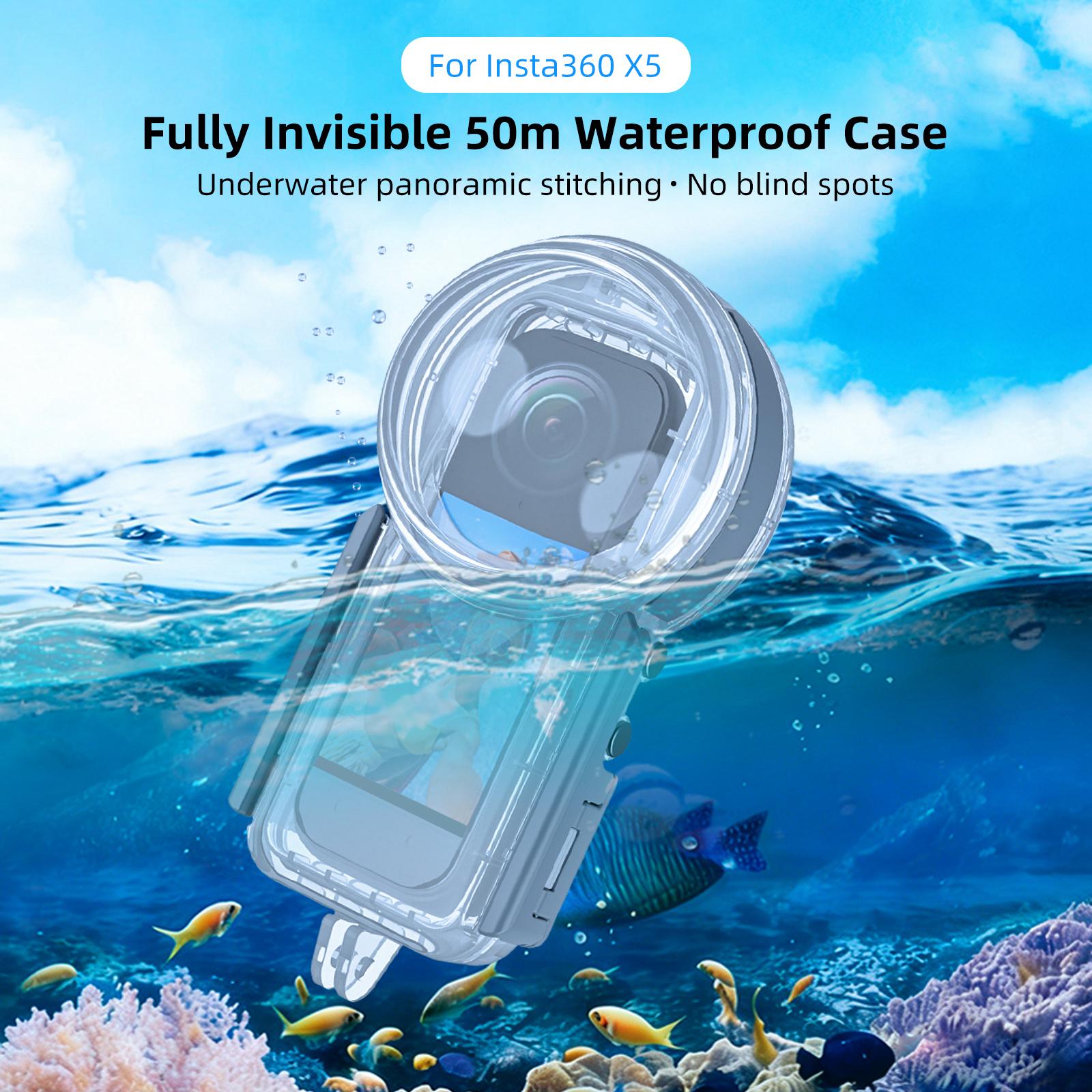 Action Camera Diving Case Underwater 60M - PULUZ pour Insta360 X5 – Boîtier