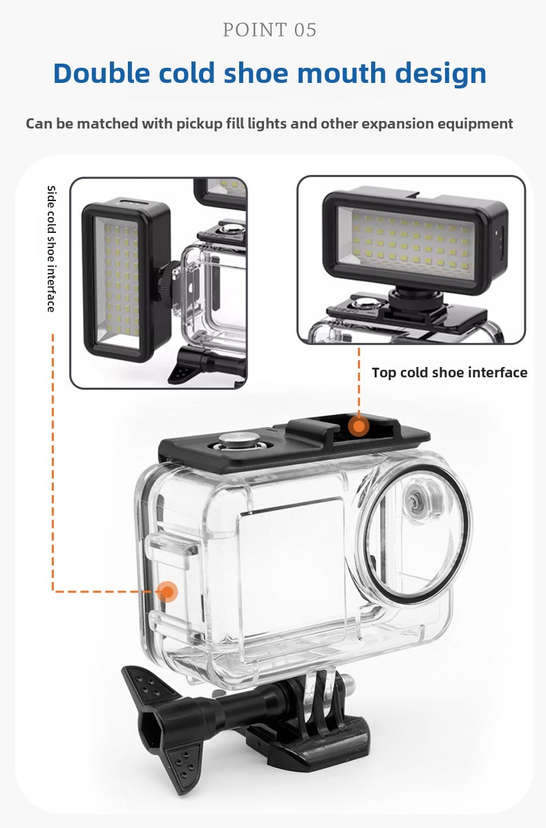 Action Camera Diving Case Underwater 60M - Boîtier étanche pour caméra d'action, protection