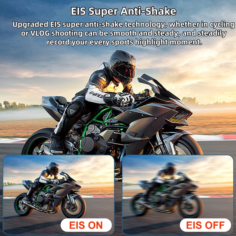 Action Camera 4K 60Fps Dual Screen - Caméra d'action 5K, 5K/30FPS, double écran