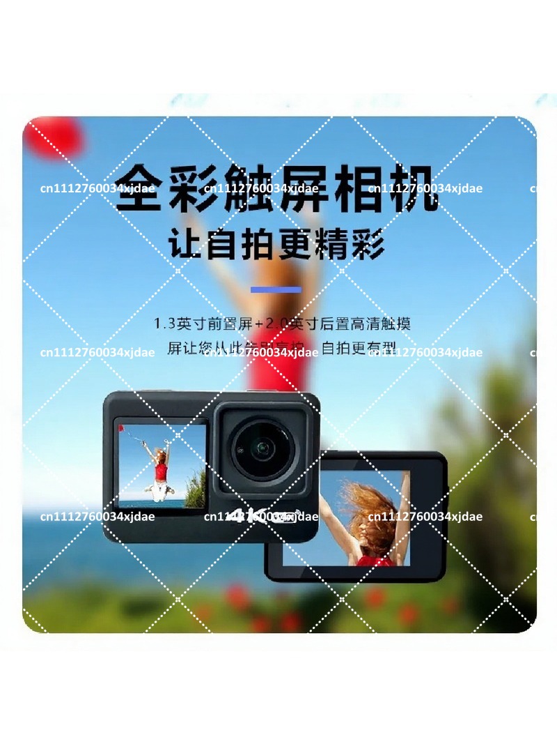 Action Camera 4K 60Fps Dual Screen - Caméra d'action 4K 60FPS avec double