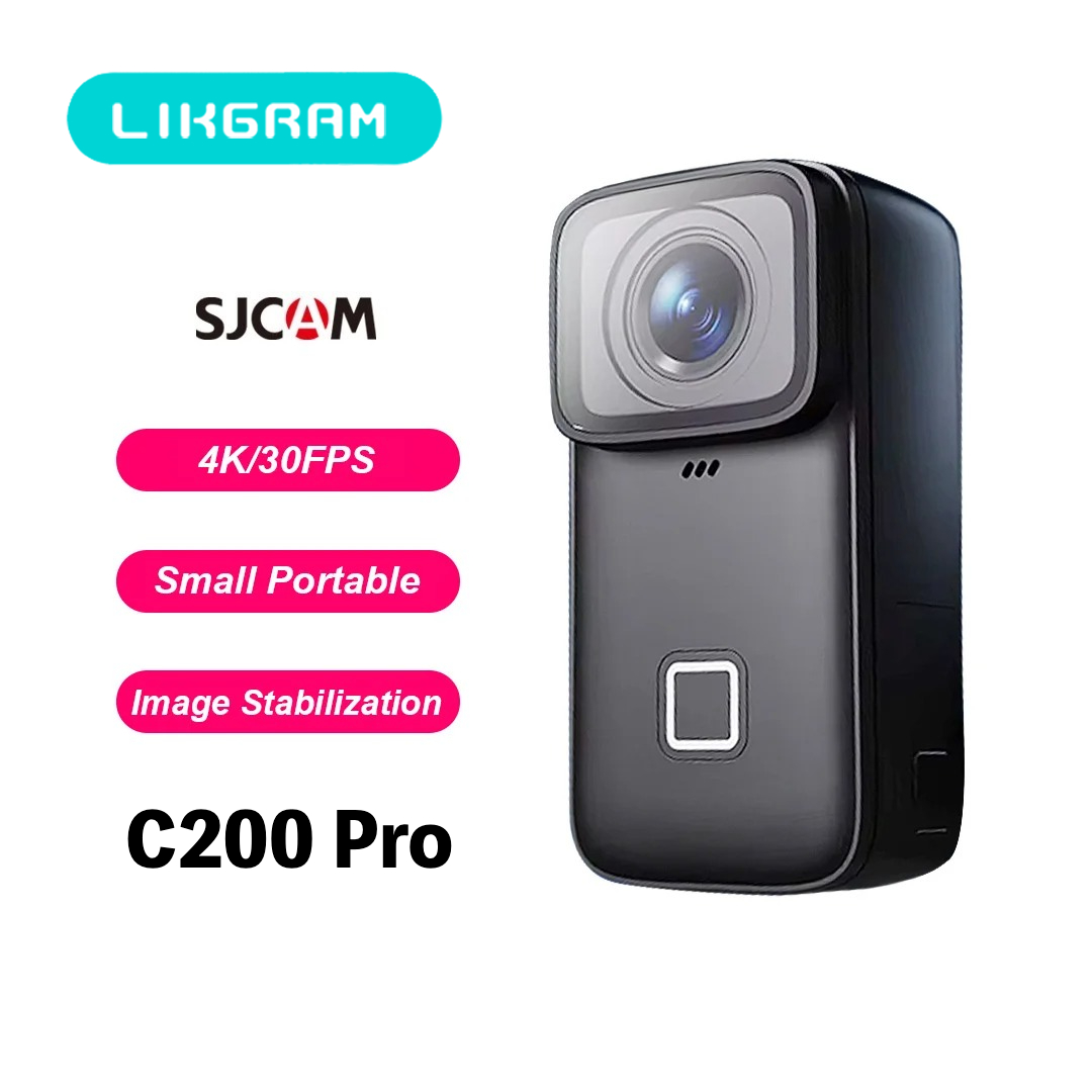 Action Camera Optical Image Stabilization - Caméra d'action 4K SJCAM C200 Pro