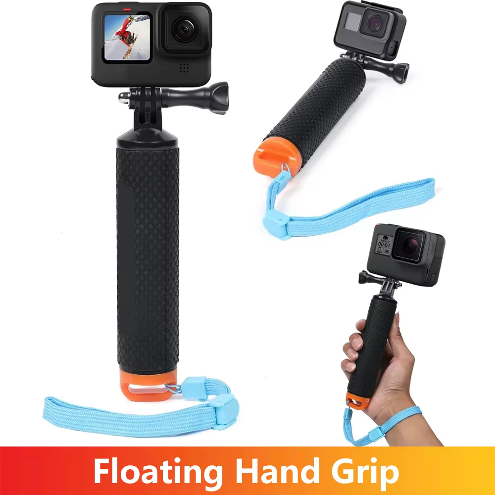 Action Camera Floating Handle Grip - Poignée flottante étanche pour selfie stick