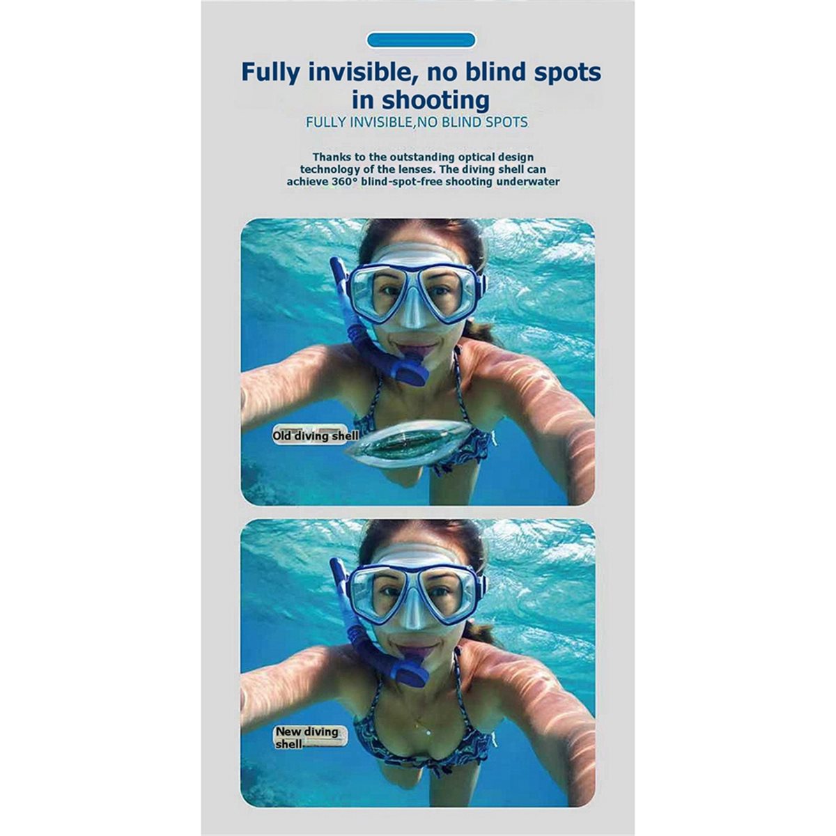 Action Camera Diving Case Underwater 60M - Boîtier étanche jusqu'à 60 m de