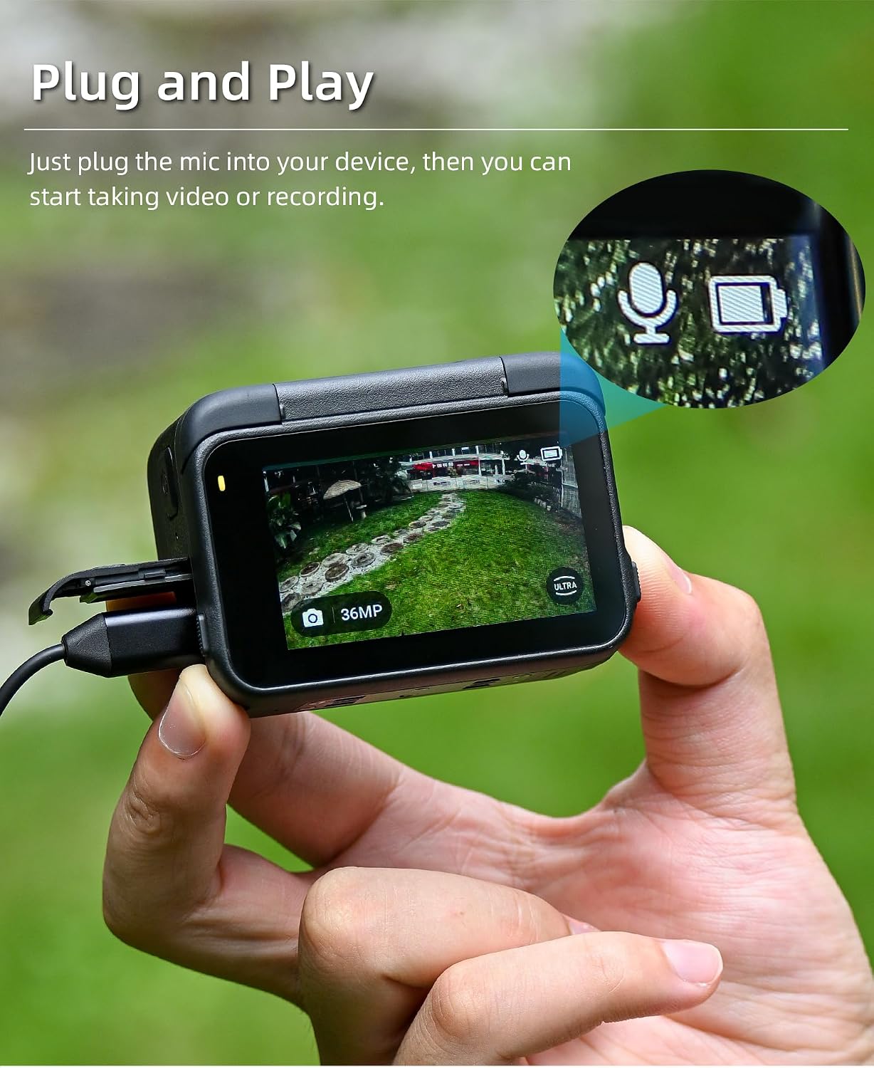 Action Camera External Microphone Usb - Microphone USB miniature pour caméra, micro-cravate