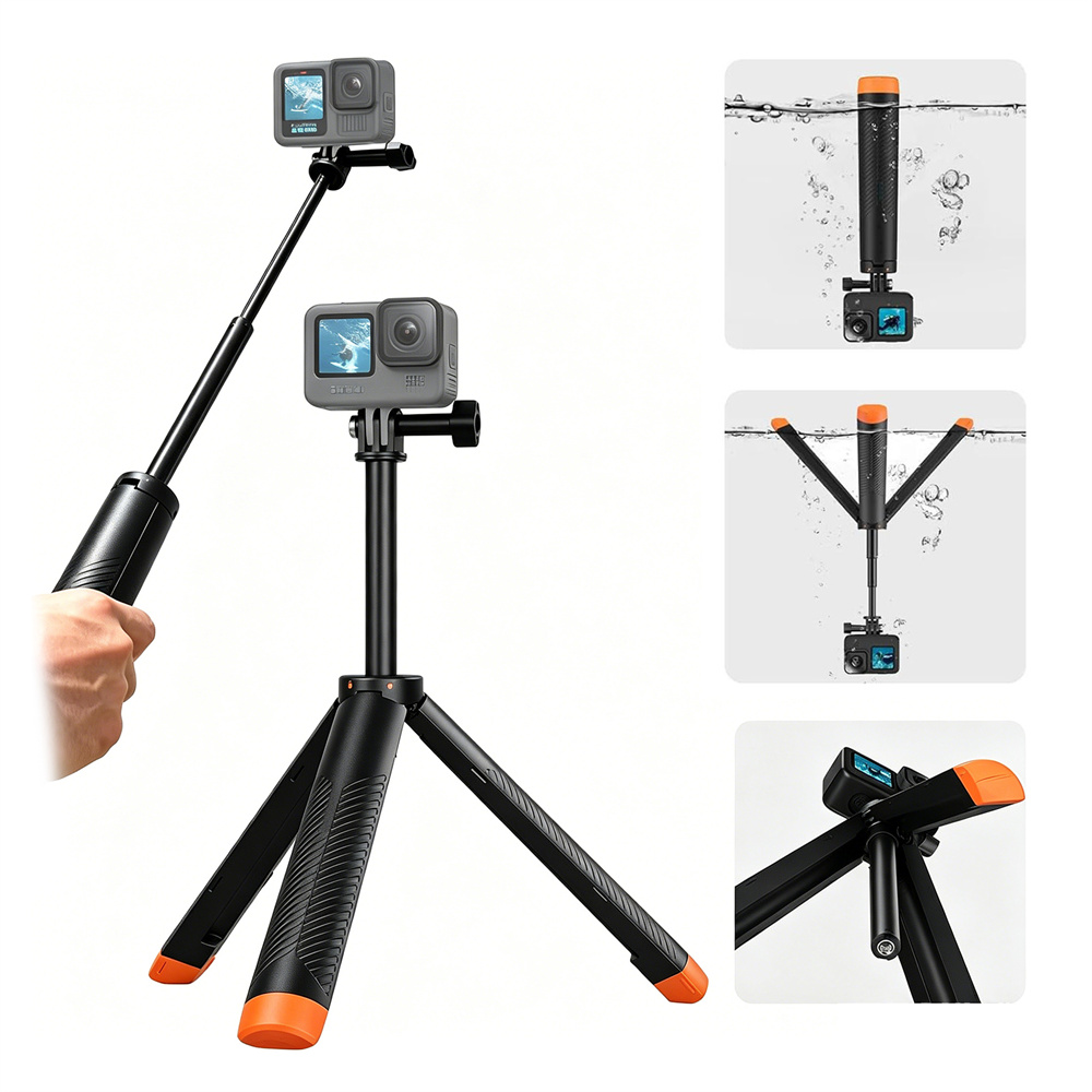 Action Camera Floating Handle Grip - Poignée de caméra flottante, trépied, poignée