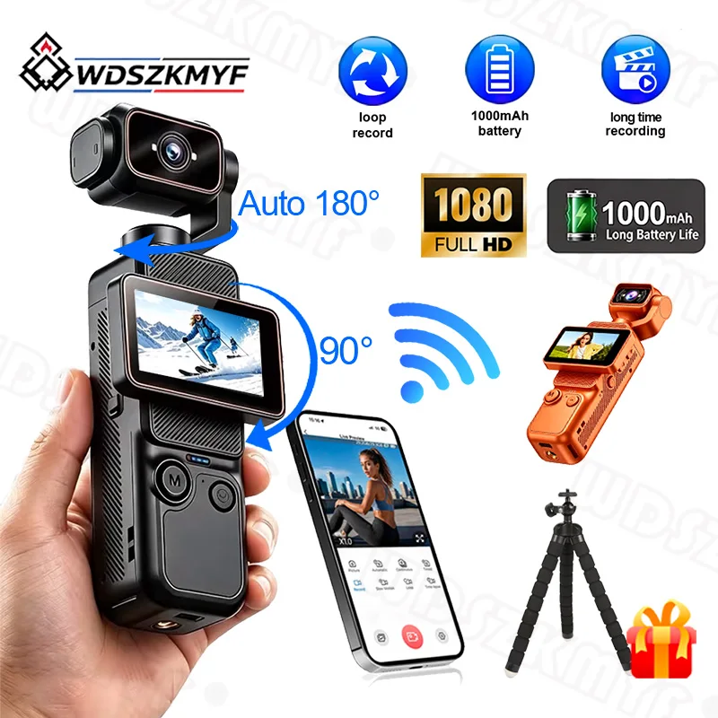Action Camera Optical Image Stabilization - Caméra d'action 1080p 90 ° Écran