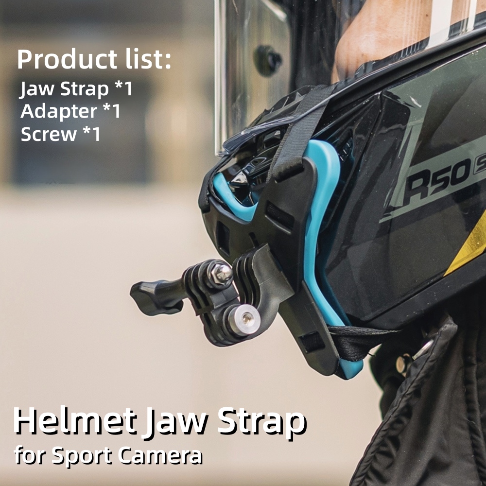 Action Camera Motorcycle Helmet Mount - Support de mâchoire de casque pour