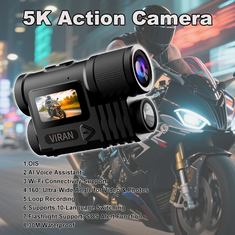 Action Camera Optical Image Stabilization - Caméra d'action 5K 30M étanche WiFi