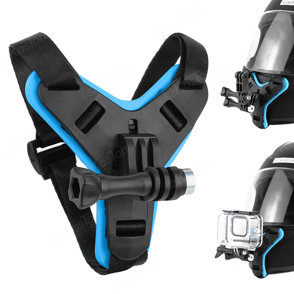 Action Camera Motorcycle Helmet Mount - Sangle de montage pour casque de