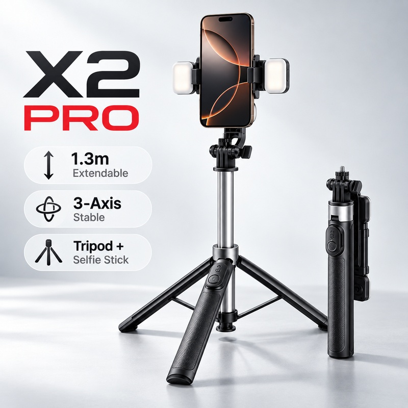 Nouveau trépied perche à selfi - Action Camera Selfie Stick Invisible avis et prix