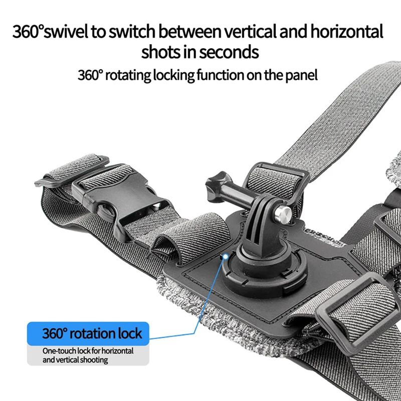 Harnais de fixation réglable B - Action Camera Chest Strap Harness Mount avis et prix