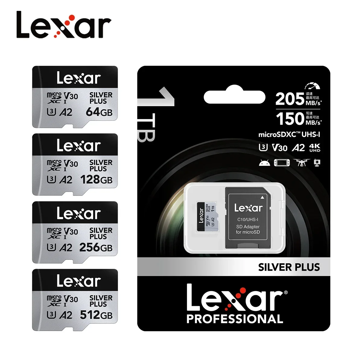 Carte mémoire Lexar SILVER PLU - Action Camera Micro Sd Card 128Gb V30 avis et prix