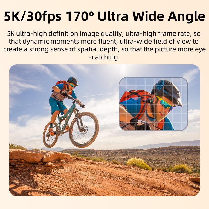 Caméra d'action 5K, 5K/30FPS,  - Action Camera 4K 60Fps Dual Screen avis et prix