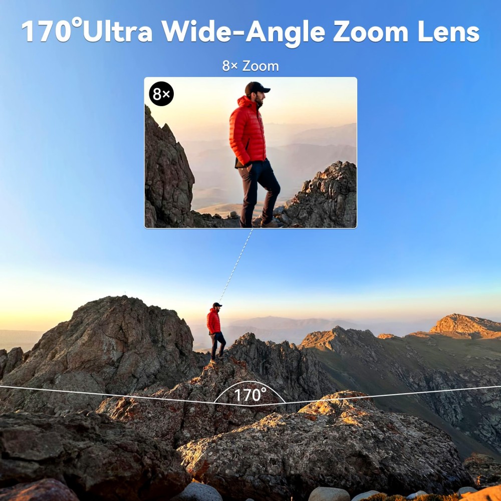 Caméra d'action professionnell - Action Camera 4K 60Fps Dual Screen avis et prix