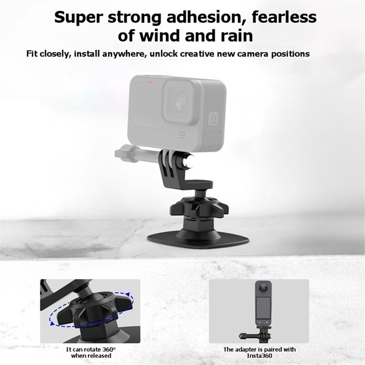 Caméra d'action A73T, base fix - Action Camera Motorcycle Helmet Mount avis et prix