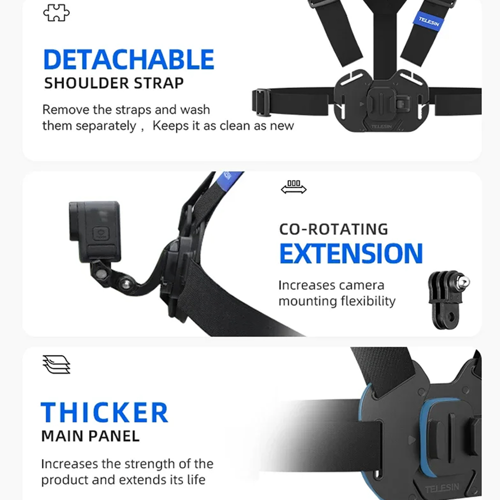 Harnais de poitrine réglable p - Action Camera Chest Strap Harness Mount avis et prix