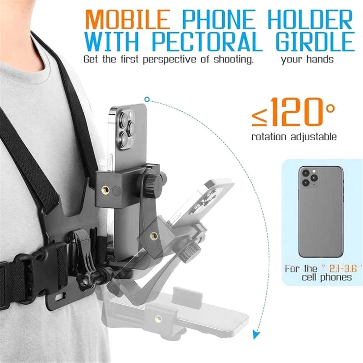 mise à jour. Harnais de fixati - Action Camera Chest Strap Harness Mount avis et prix