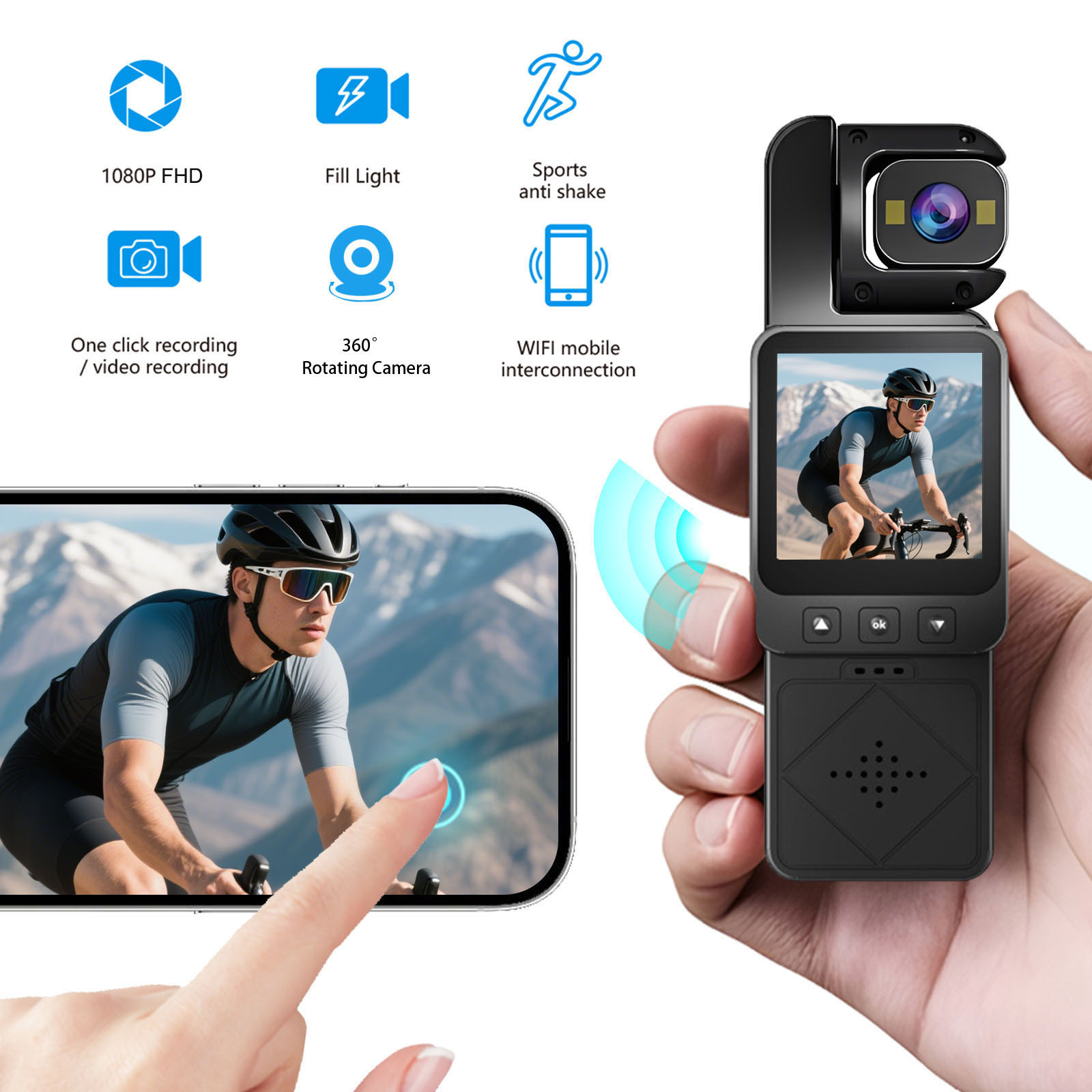 Caméra d'action portable DV02  - Action Camera Optical Image Stabilization avis et prix