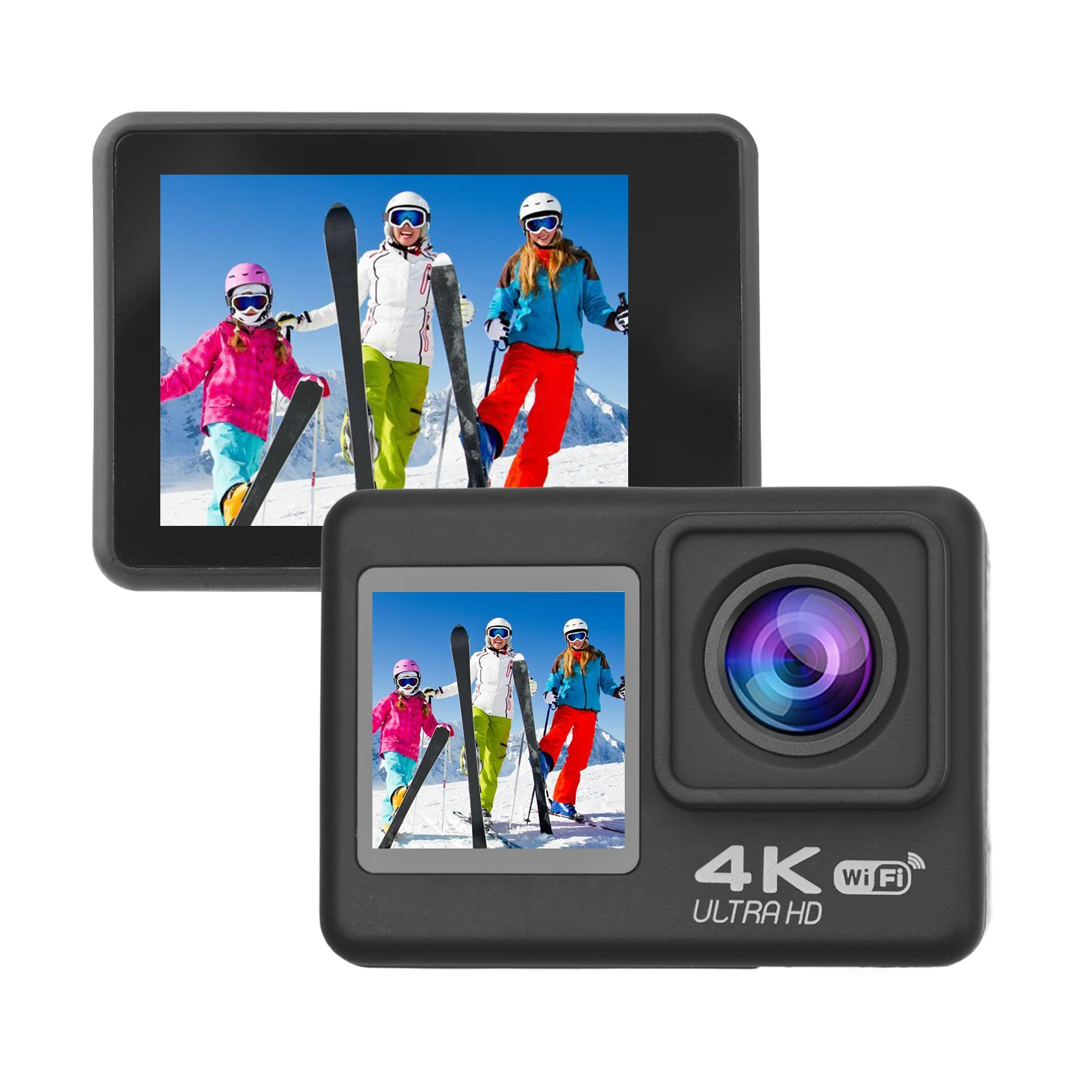 Caméra d'action WiFi étanche à - Action Camera 4K 60Fps Dual Screen avis et prix