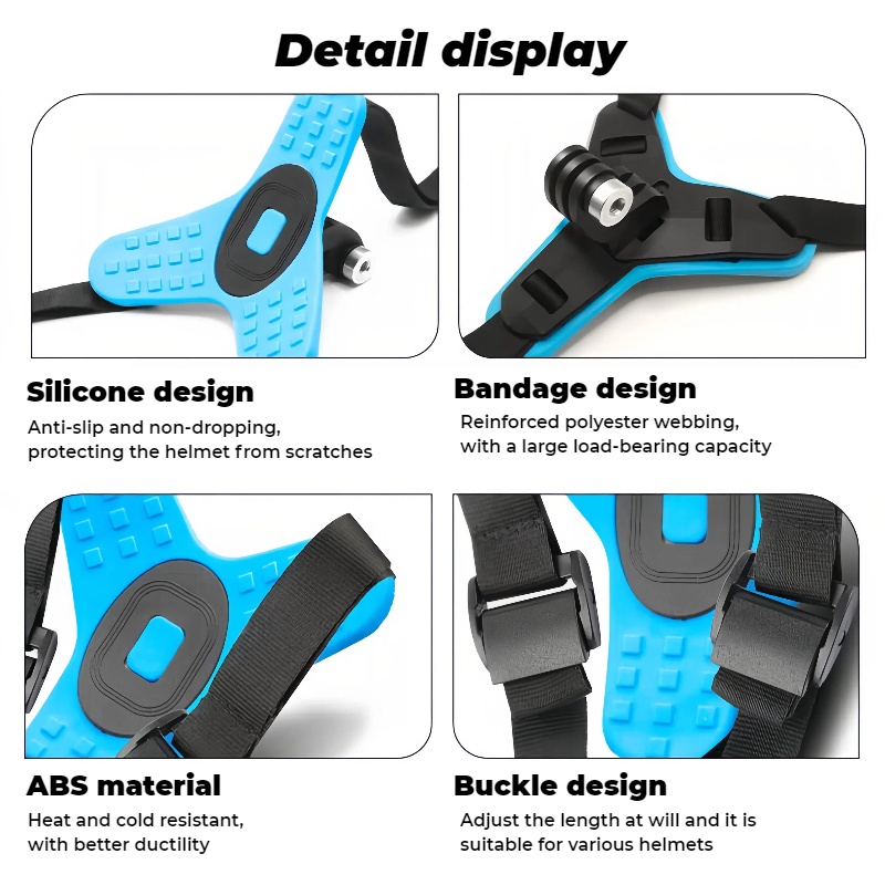 Support de sangle de casque po - Action Camera Motorcycle Helmet Mount avis et prix