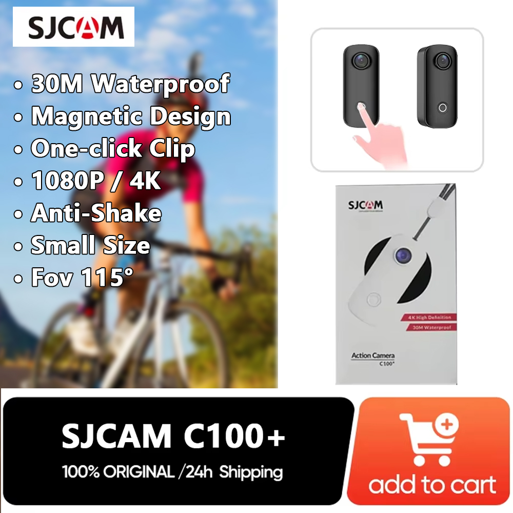 Caméra d'action SJCAM C100+ 4K - Action Camera Waterproof 30M Without Case avis et prix