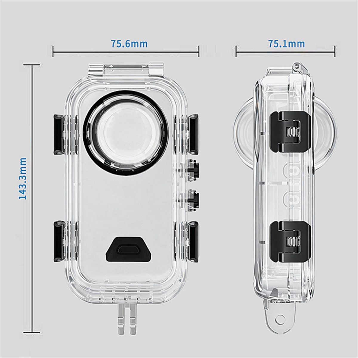 Boîtier étanche jusqu'à 60 m d - Action Camera Diving Case Underwater 60M avis et prix