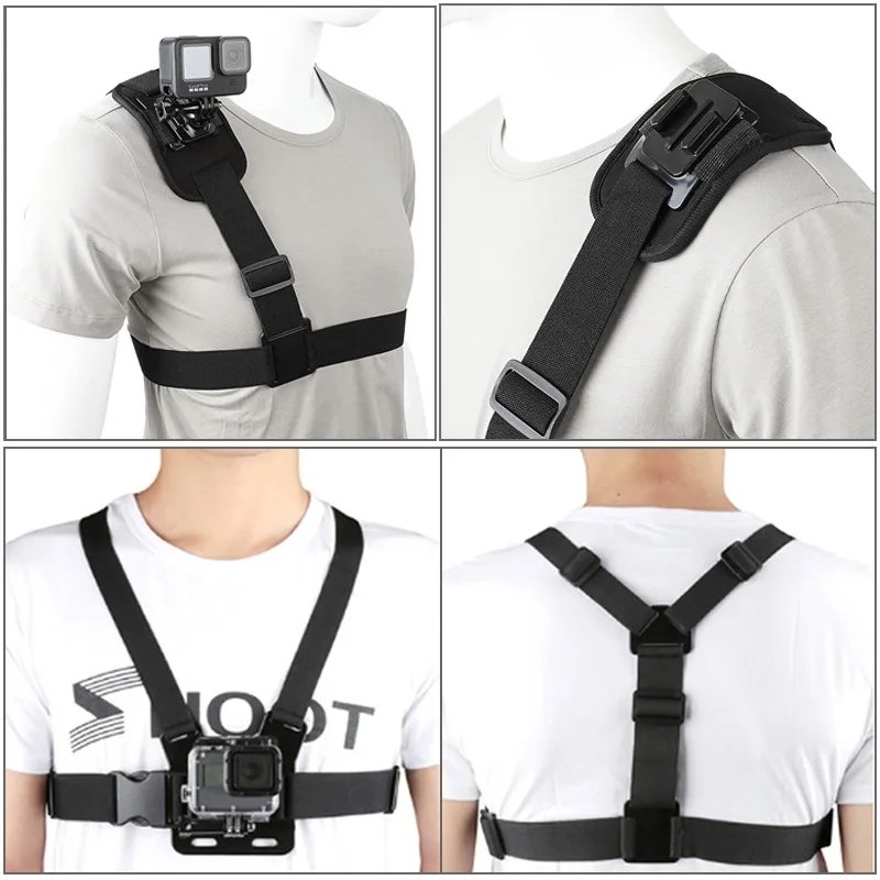 Sangle de poitrine réglable av - Action Camera Chest Strap Harness Mount avis et prix