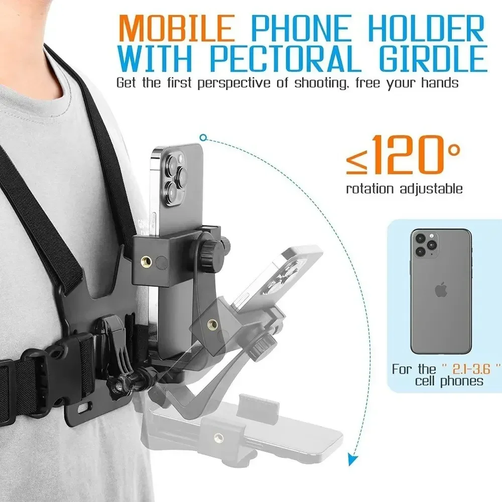 Sangle de poitrine réglable av - Action Camera Chest Strap Harness Mount avis et prix