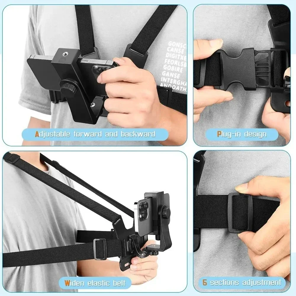 Sangle de poitrine réglable av - Action Camera Chest Strap Harness Mount avis et prix
