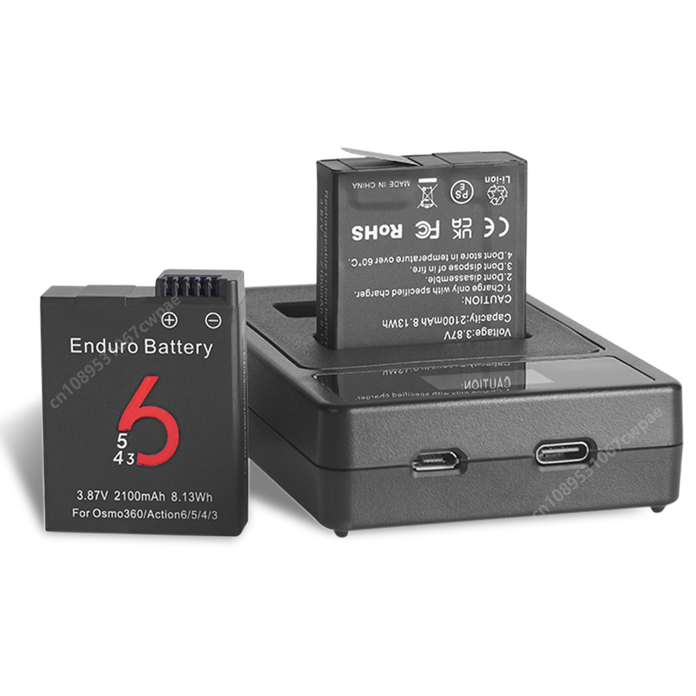 Batteries 2100mAh pour caméra  - Action Camera Battery Charger Dual Pack avis et prix