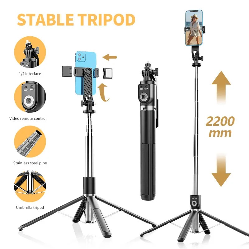 Perche à Selfie P220 sans fil, - Action Camera Selfie Stick Invisible avis et prix