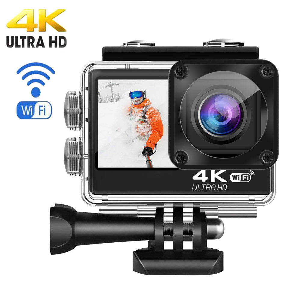 Caméra d'action 4K 60FPS avec  - Action Camera 4K 60Fps Dual Screen avis et prix