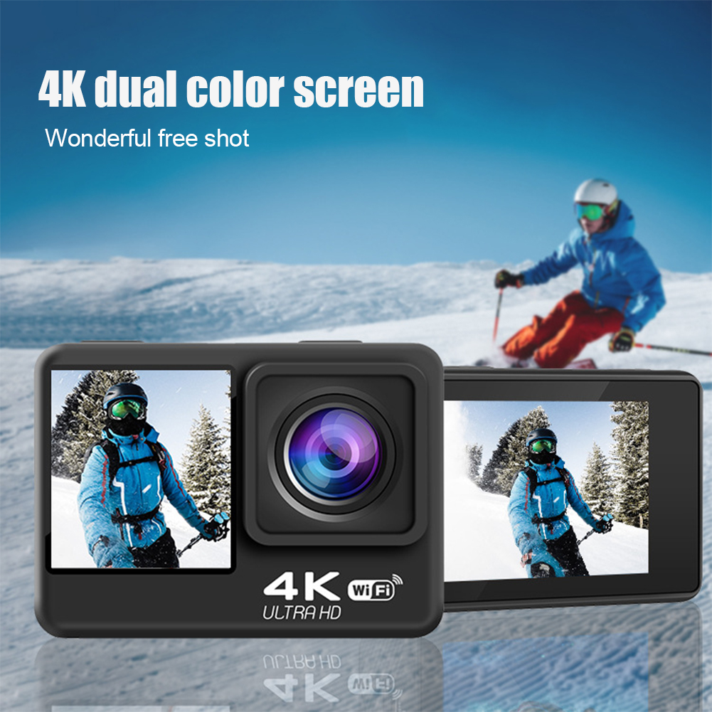 Caméra d'action 4K 60FPS avec  - Action Camera 4K 60Fps Dual Screen avis et prix