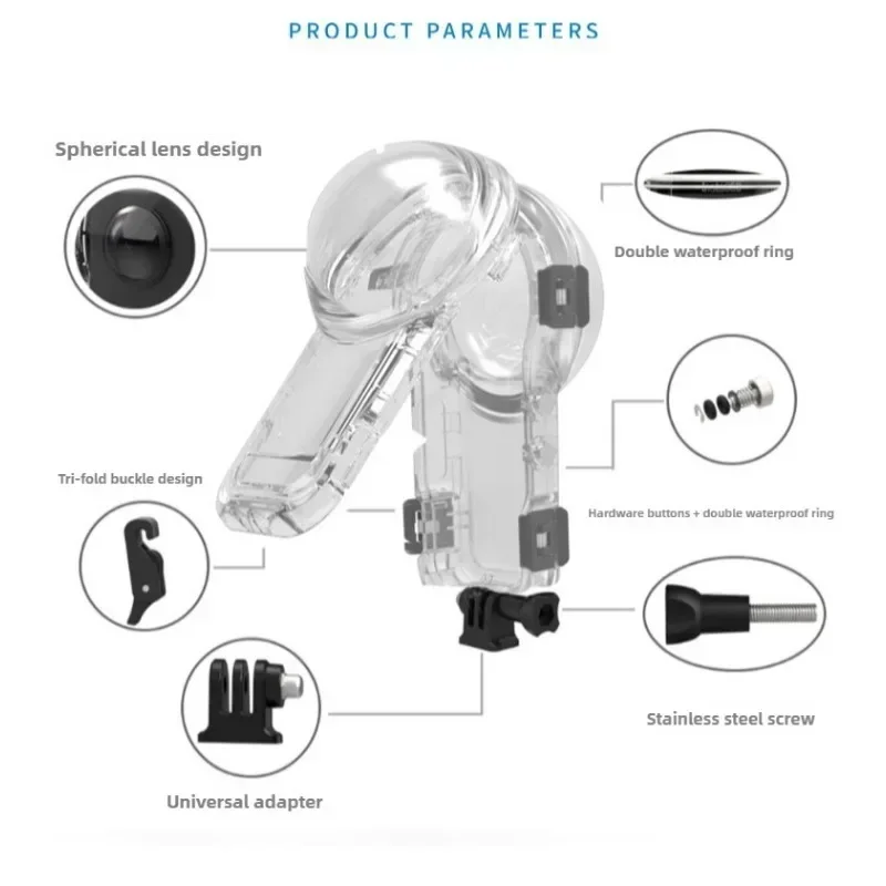 Boîtier étanche 60M pour Insta - Action Camera Diving Case Underwater 60M avis et prix