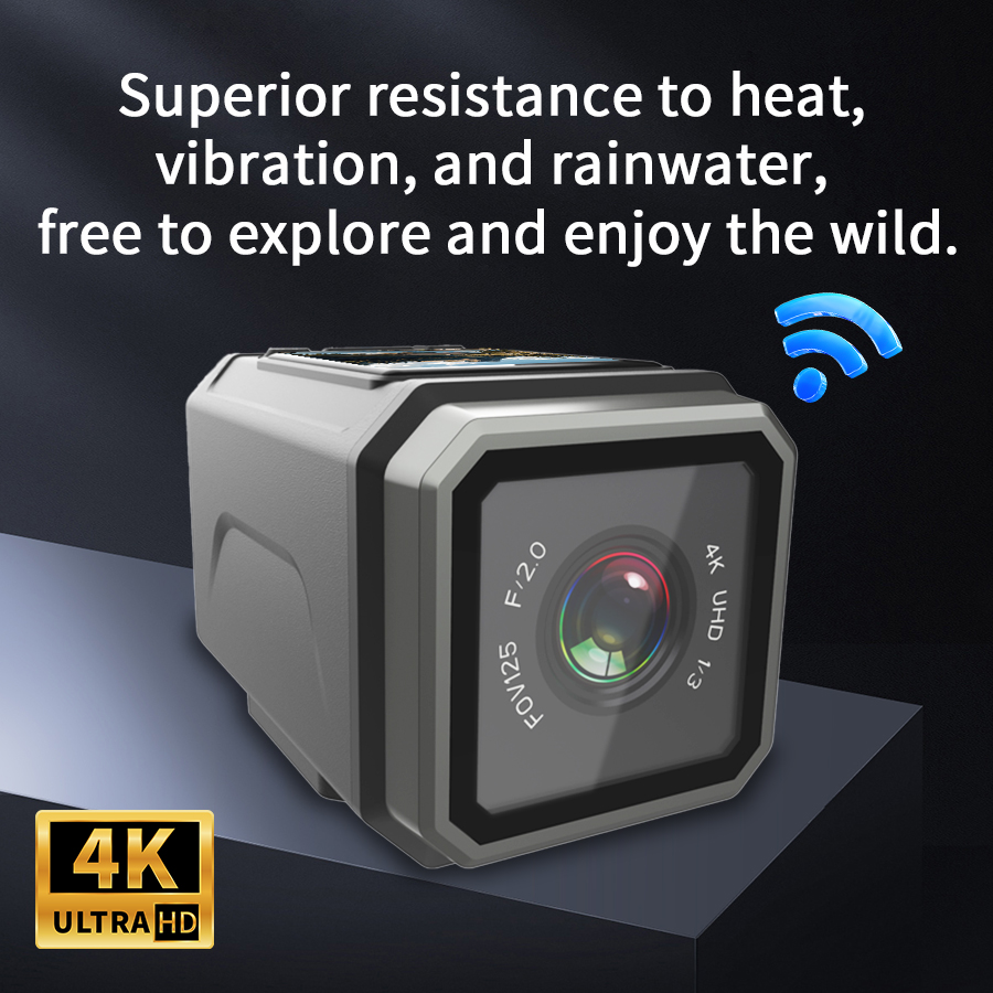 Caméra d'action 4K EIS 125 °   - Action Camera Motorcycle Helmet Mount avis et prix